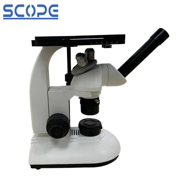 Microscopio metalúrgico invertido de larga distancia