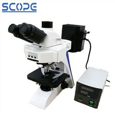 Microscopio biológico de fluorescencia de laboratorio